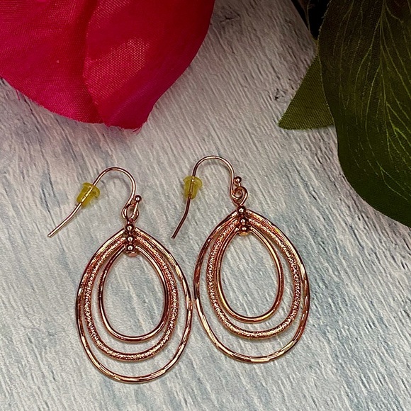Charter Club Oval 3 Drops Earring Hoop Earrings - Picture 2 of 3
